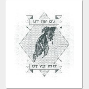 Let the Sea Set you Free Fly Fishing Gone Fishing Beach Fishing Posters and Art